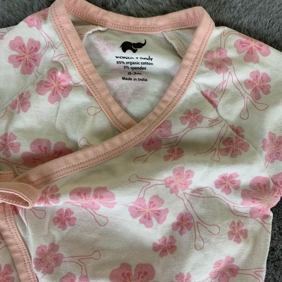 Monica + Andy Baby Kimono Cherry Blossom One-Piece - 0-3 months - Picture 4 of 4